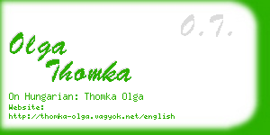 olga thomka business card